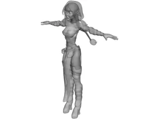Elf Female 3D Model