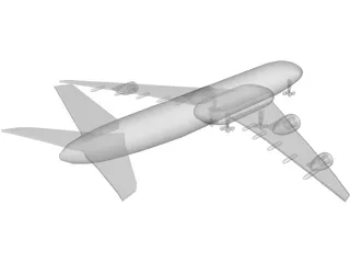 Boeing 744 Qantas 3D Model
