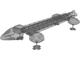 2001 Space Oddessy Ship 3D Model