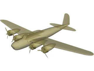 Boeing B-17D Flying Fortress 3D Model