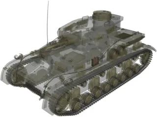 PzKpfw IV Aust D (Tiger) 3D Model