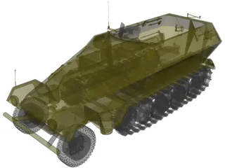 Sd-Kfz 251/1 Hanomag 3D Model