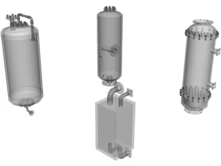 Heat Exchangers Set 3D Model