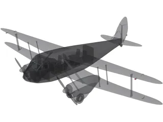 de Havilland D.H.89A Dragon Rapide 3D Model