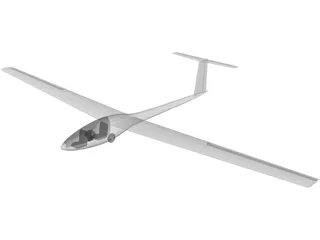 Sailplane Glider 3D Model
