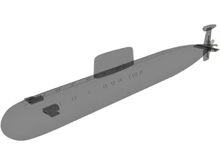 Russian Submarine 3D Model