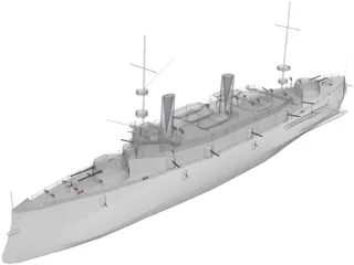 Olympia Armored Cruiser 3D Model