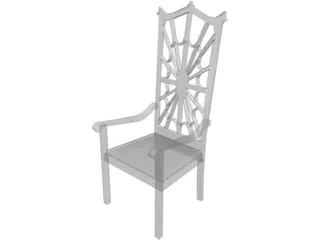 Chair Arm Highback Victorian 3D Model