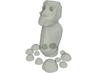 Easter Island Statue 3D Model