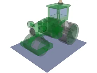 Toy Steamroller 3D Model