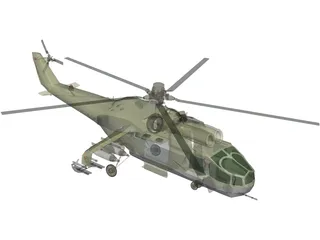 Mil Mi-24 Hind B 3D Model