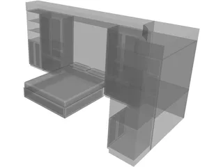 Wall Bed System 3D Model