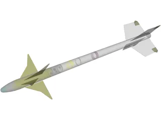 AIM-9M Sidewinder Missile 3D Model