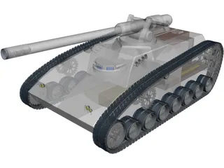 Future Tank Concept 3D Model