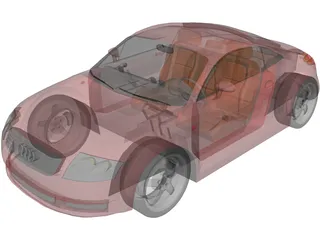 Audi TT Hardtop (2003) [+Interior] 3D Model