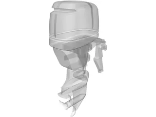 Yamaha F50 Outboard Motor 3D Model