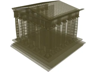 Greek Temple 3D Model