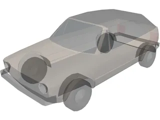 Volkswagen Golf Convertible 3D Model