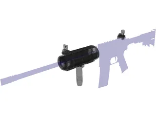 M4 Rail System 3D Model