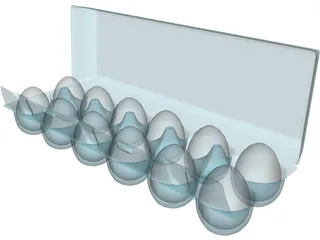 Dozen Eggs Carton 3D Model