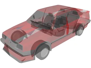Volkswagen Jetta GTI (1987) 3D Model