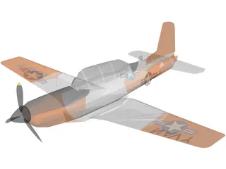 Beechcraft T-34C Turbo-Mentor 3D Model