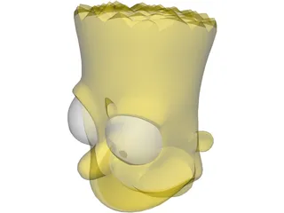 Simpsons Bart Head 3D Model