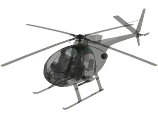 Hughes OH-6A Cayuse 3D Model