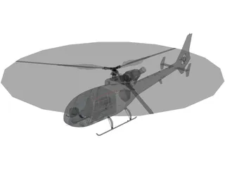 SA342 Gazelle 3D Model
