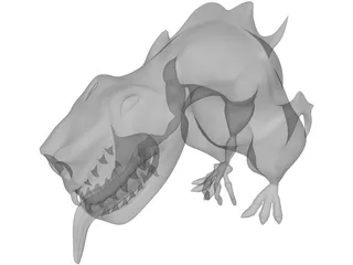 Dinosaur Cartoon 3D Model