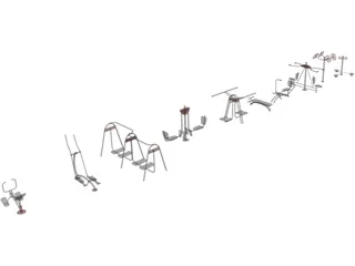 Sport Fitness Set 3D Model