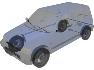 Daewoo Tico SX (1998) 3D Model