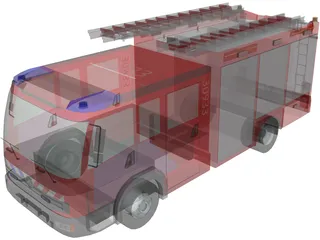 Mercedes-Benz Atego Brandweer Fire Truck 3D Model