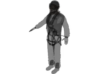 Airforce Pilot 3D Model