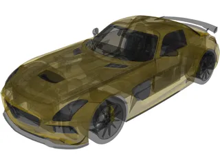 Mercedes-Benz SLS AMG Black Series (2014) 3D Model