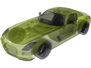 Mercedes-Benz SLS AMG Electric Drive (2014) 3D Model