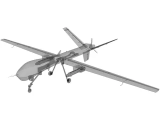 General Atomics MQ-9 Predator UAV Drone 3D Model