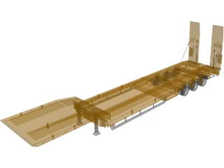 Flatbed Trailer 3D Model