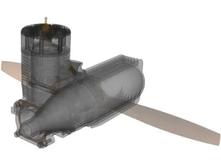 RC Model Engine 3D Model