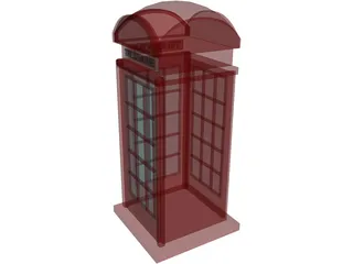 Phone Booth UK 3D Model