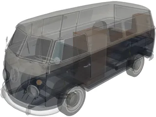 Volkswagen Kombi (1967) 3D Model