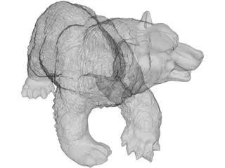 Bear Statue 3D Model