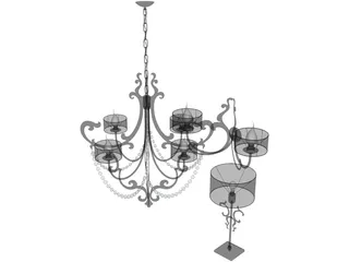 Cantori Lago Lamps 3D Model