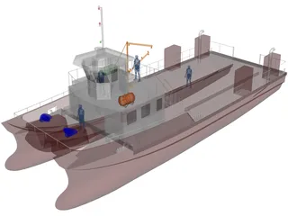 Tug Boat 3D Model