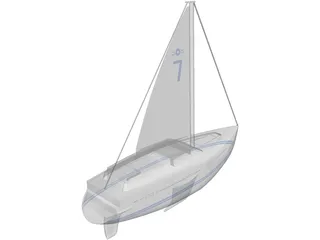 Oyster Sailboat 3D Model