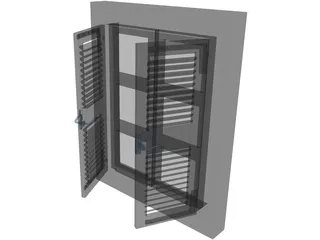 French Window 3D Model