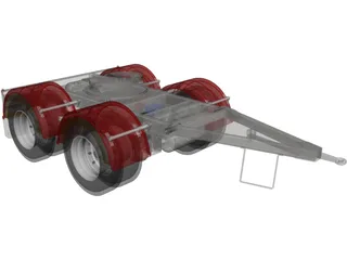 Tandem Axle Dolly 1540 Axle Centers 3D Model