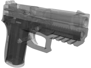 Sig Sauer P250 9mm Handgun 3D Model