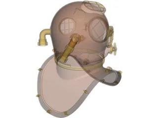 Mark V Diving Helmet 3D Model