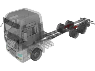 MAN TGX 6X4 Cab 3D Model